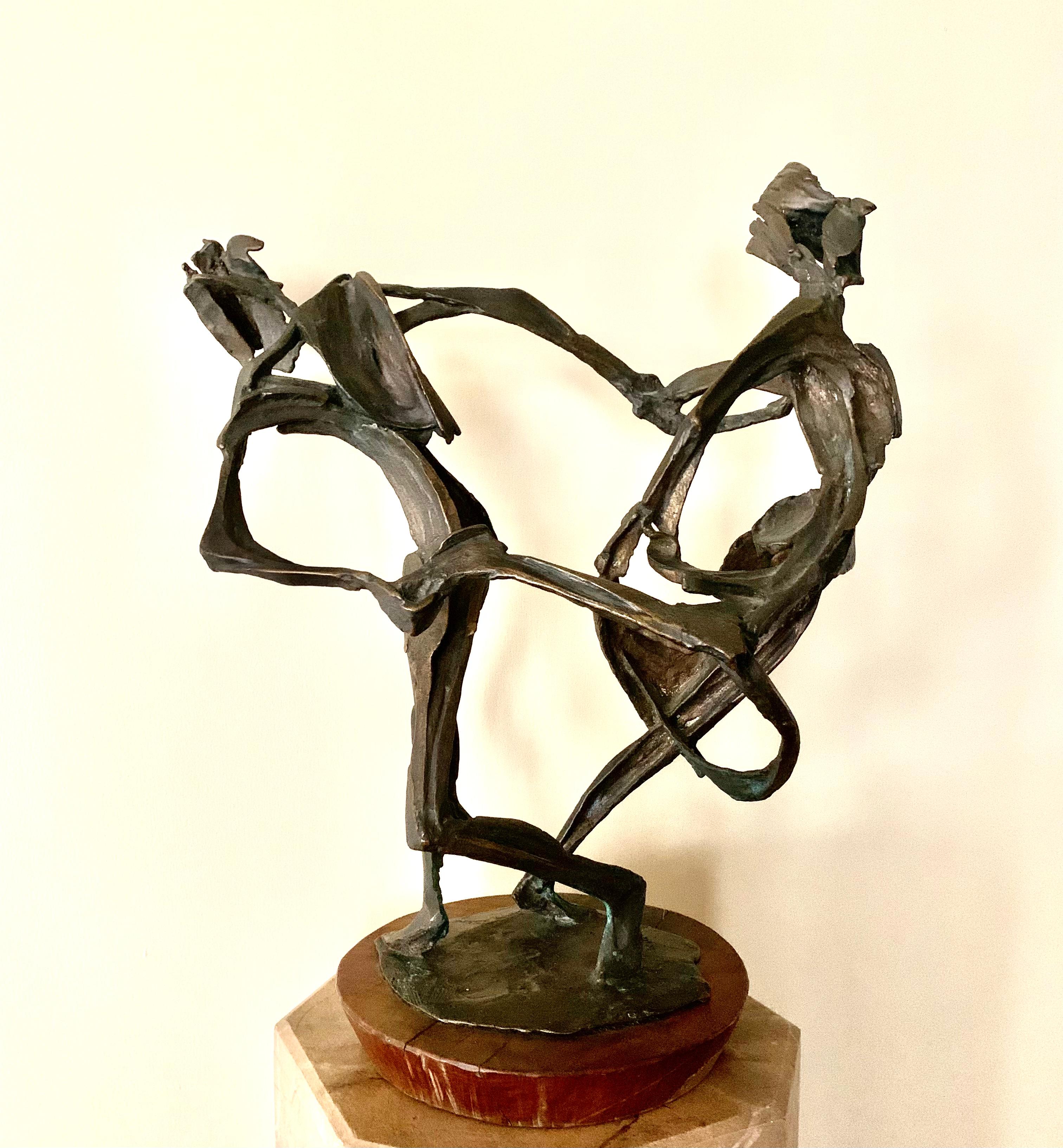 Américain Sculpture de danseuse expressionniste abstraite américaine en bronze, Robert Cook, 1963 en vente