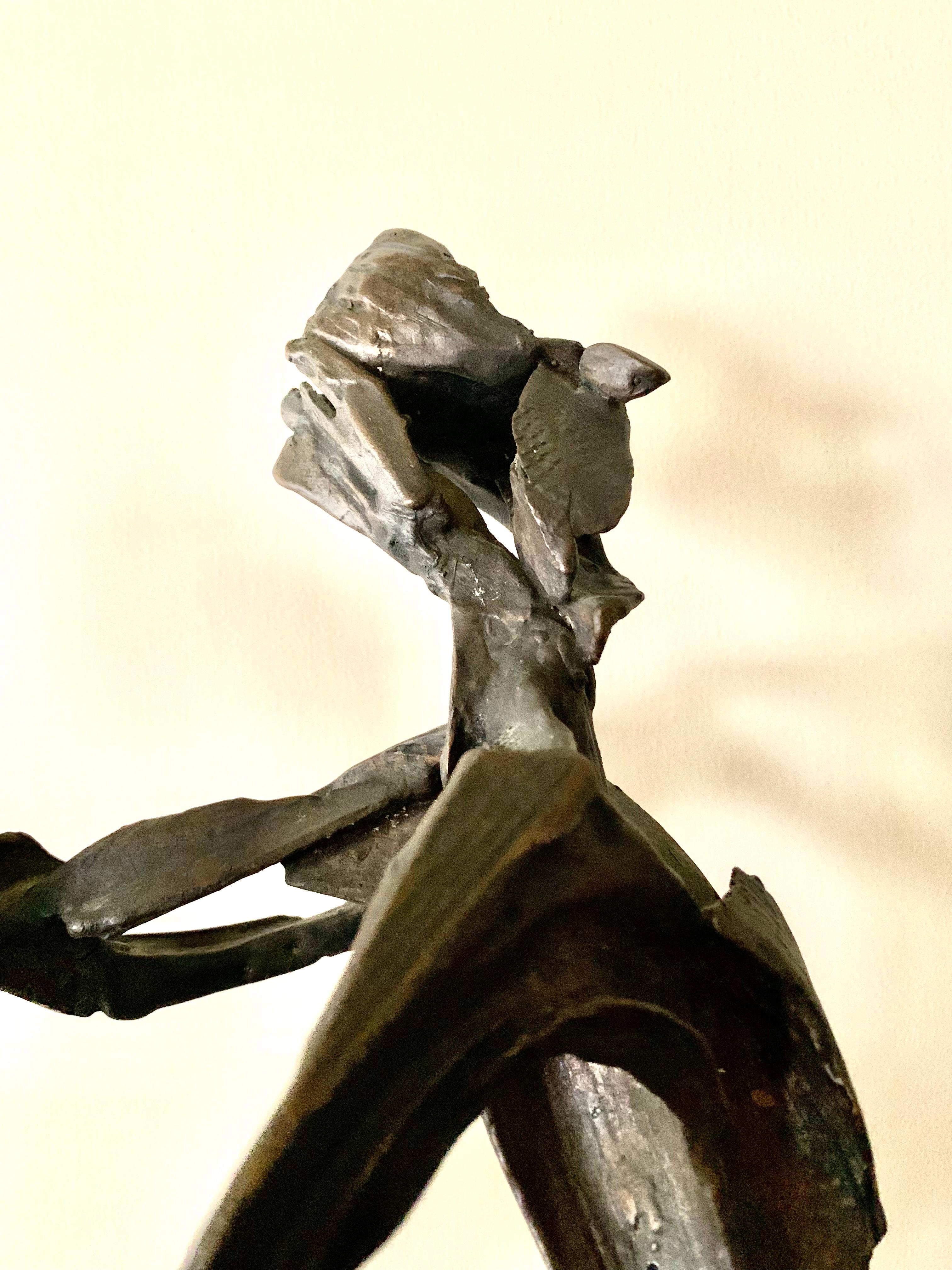 Bronze Sculpture de danseuse expressionniste abstraite américaine en bronze, Robert Cook, 1963 en vente