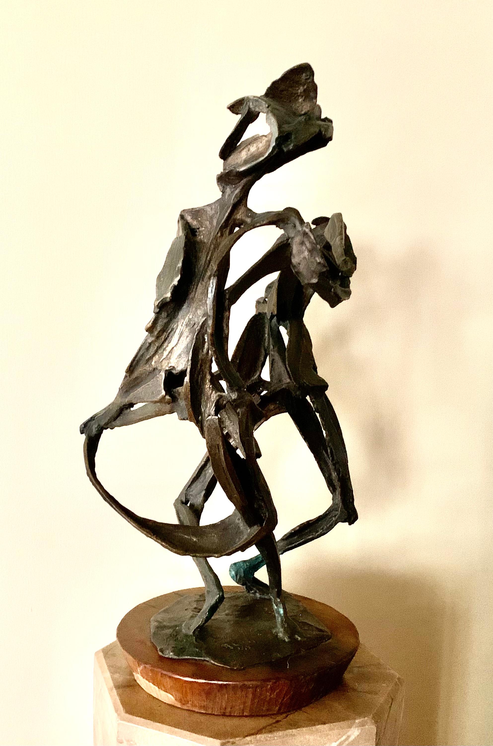 Sculpture de danseuse expressionniste abstraite américaine en bronze, Robert Cook, 1963 en vente 2