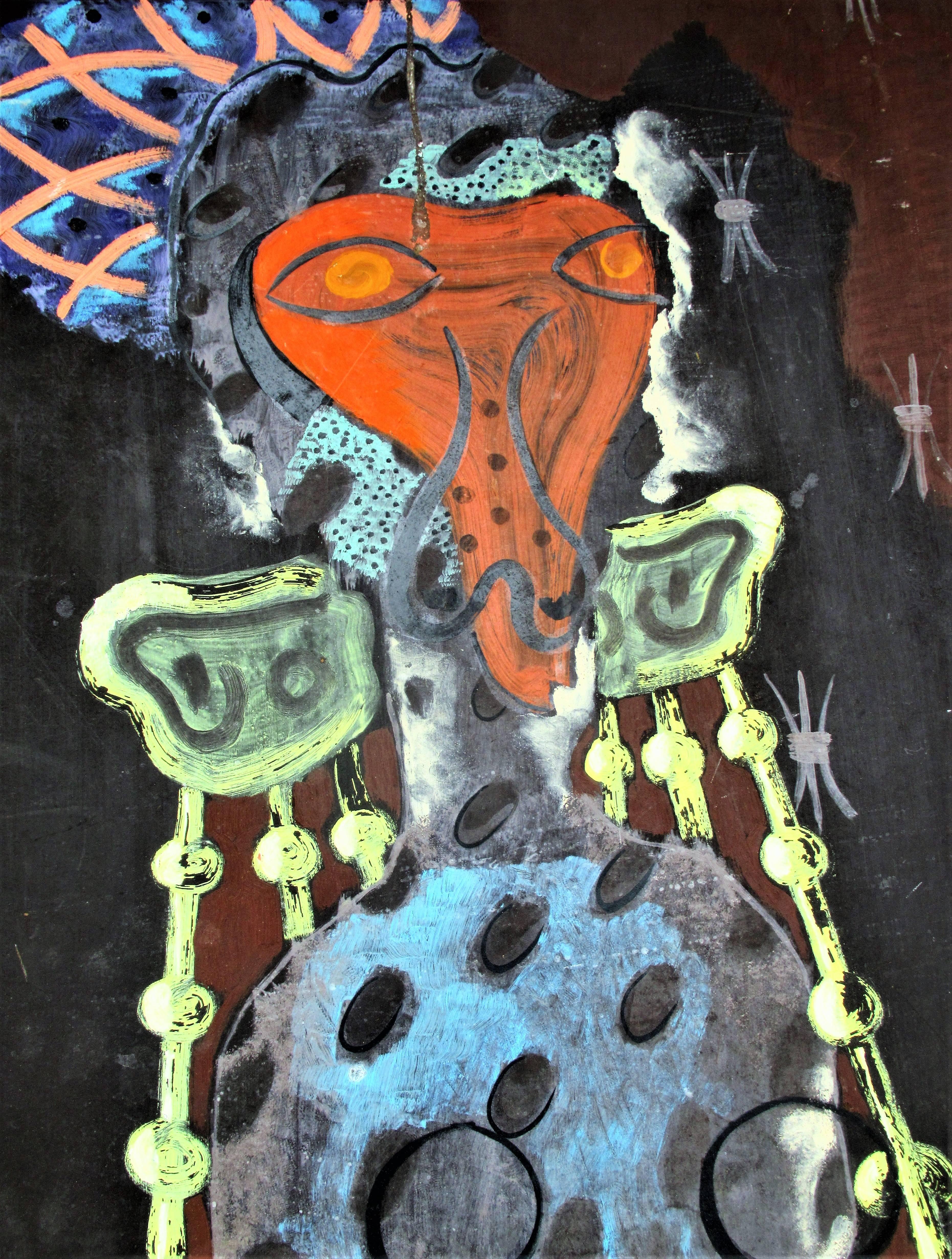 American Abstract Expressionist Figurative Oil Painting by Zoute, 1946 1