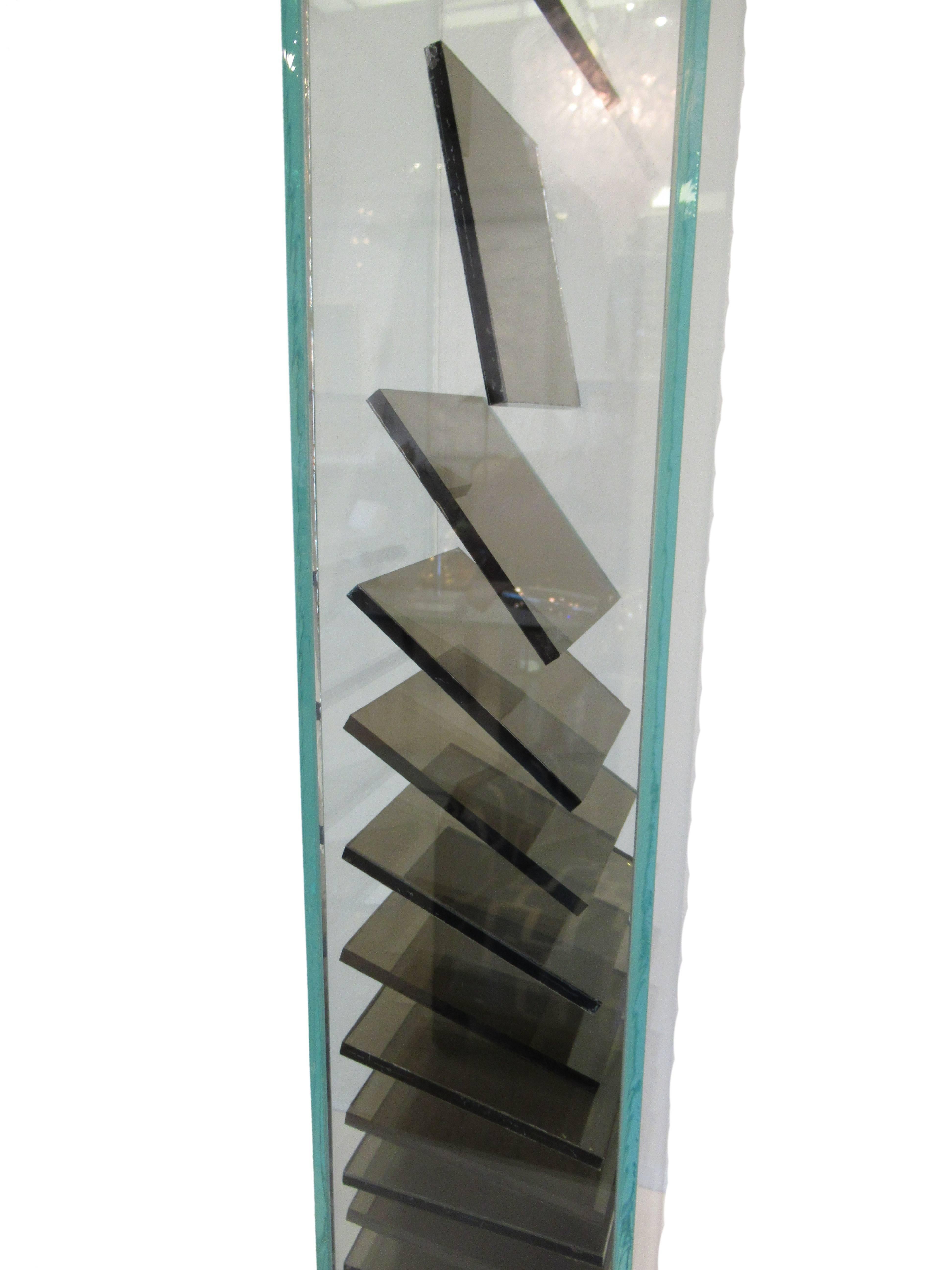 Late 20th Century American Abstract Expressionist Glass Sculpture For Sale