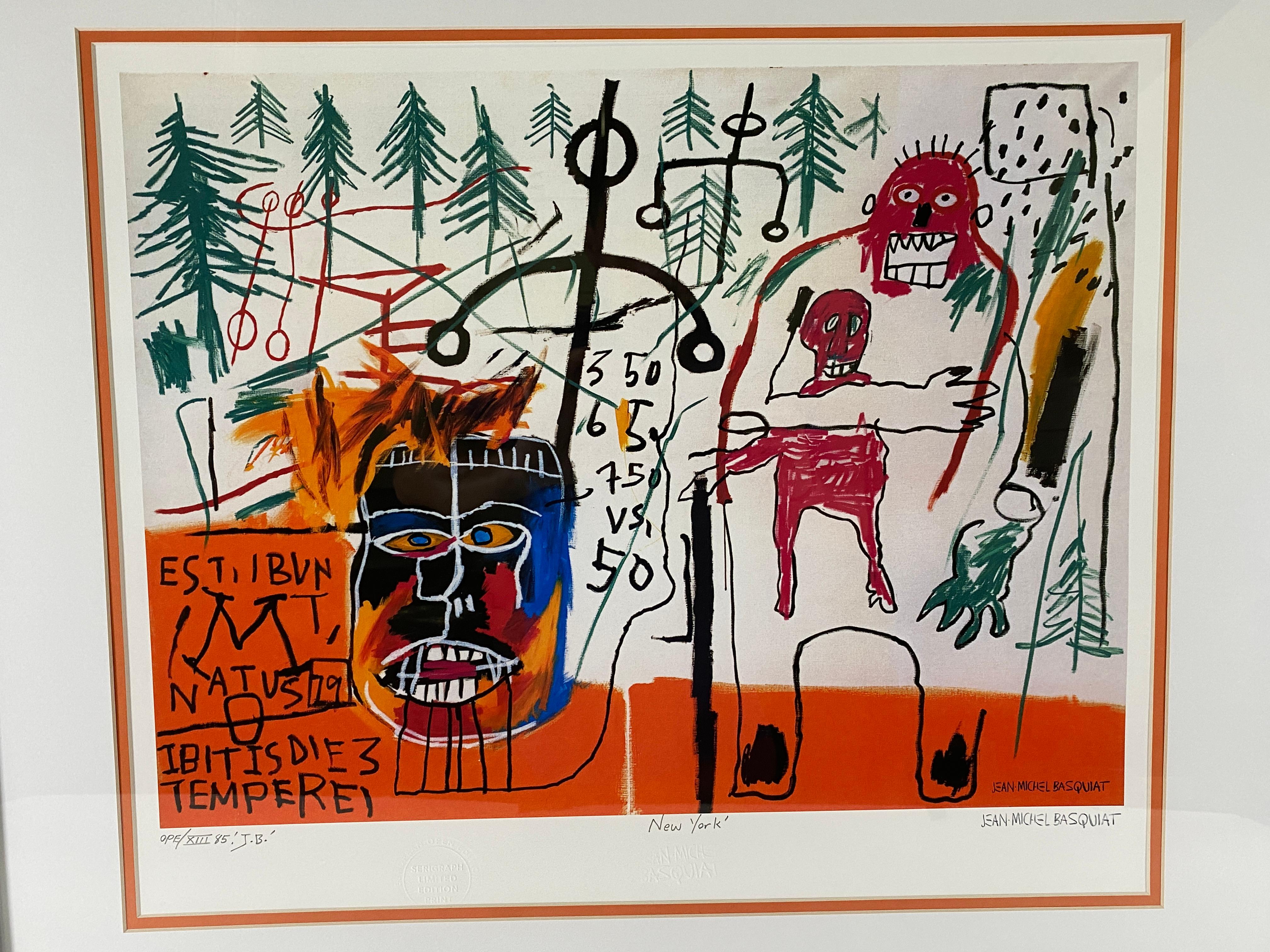 Signed limited edition print by Jean Michel Basquiat.
Certificate of Authenticity en verso.
Beautifully matted and framed
From an important Palm Springs, CA Collection.