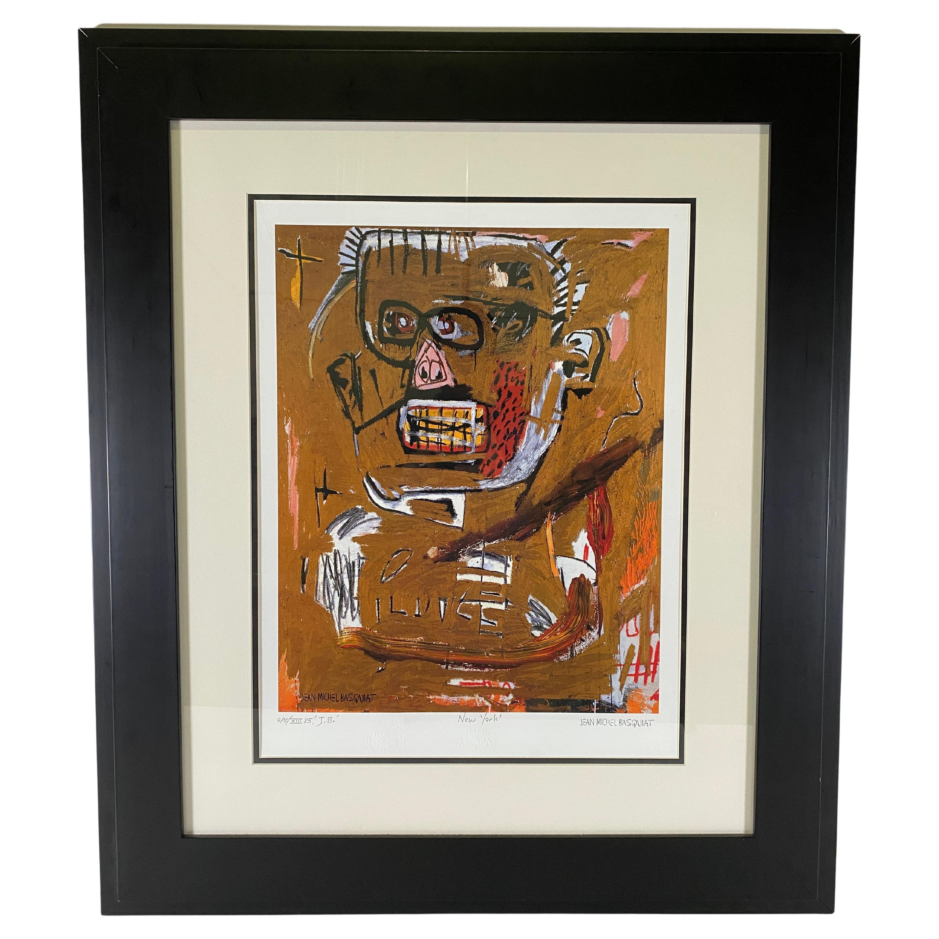 American Abstract Expressionist Lithograph, "Hardware"Jean Michel Basquiat