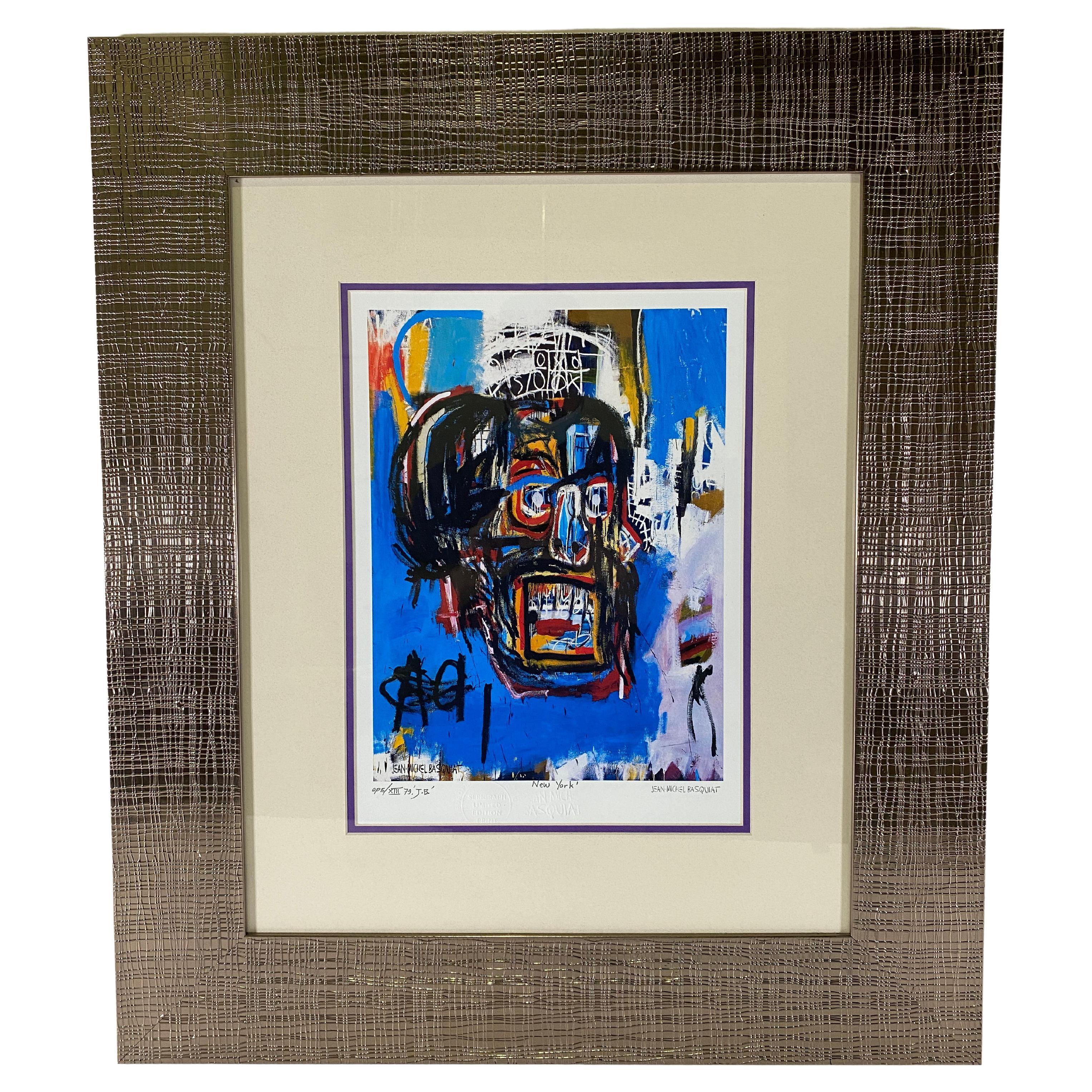 American Abstract Expressionist Lithograph, "Untitled 1982"Jean Michel Basquiat