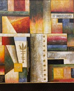 American Abstract Giclee Print Hollywood Regency Style