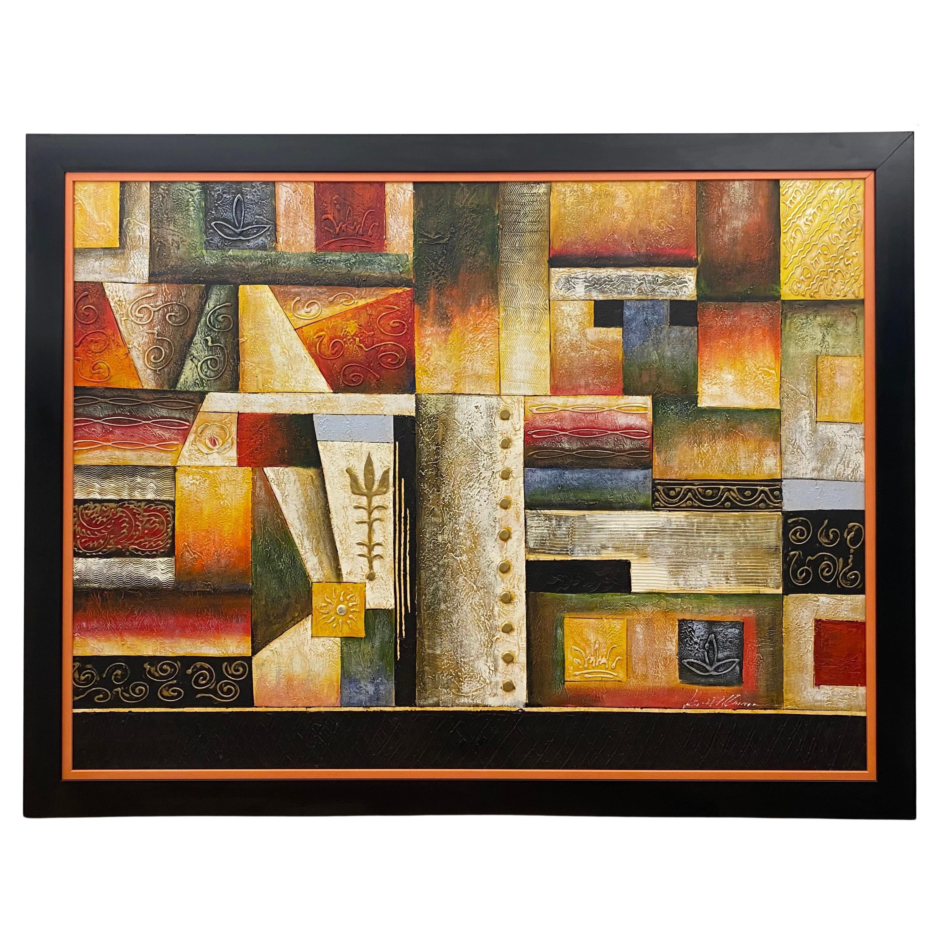 American Abstract Giclee Print Hollywood Regency Style  For Sale