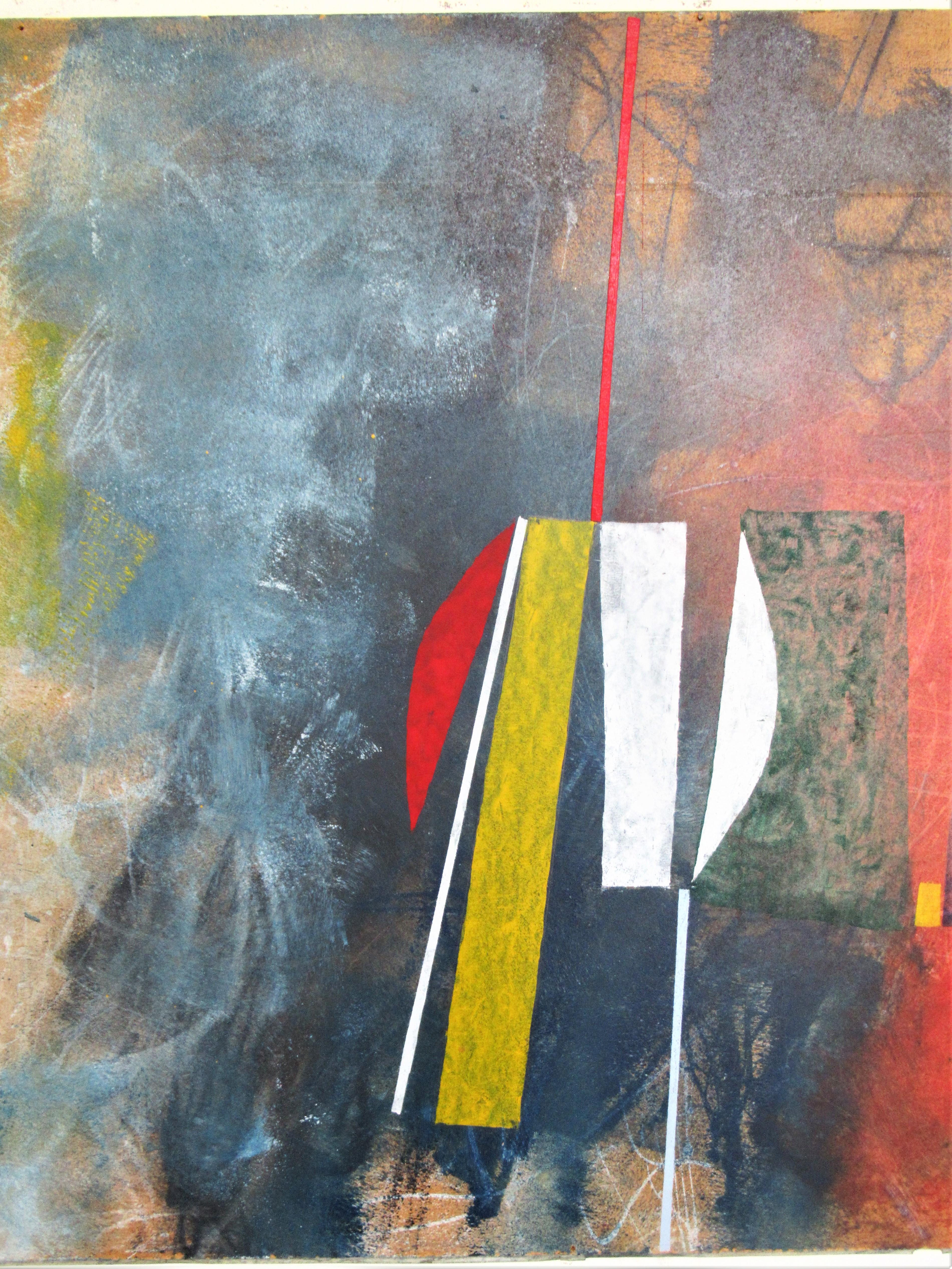 Mid-20th Century American Abstract Modern Painting by John Anderson, 1965