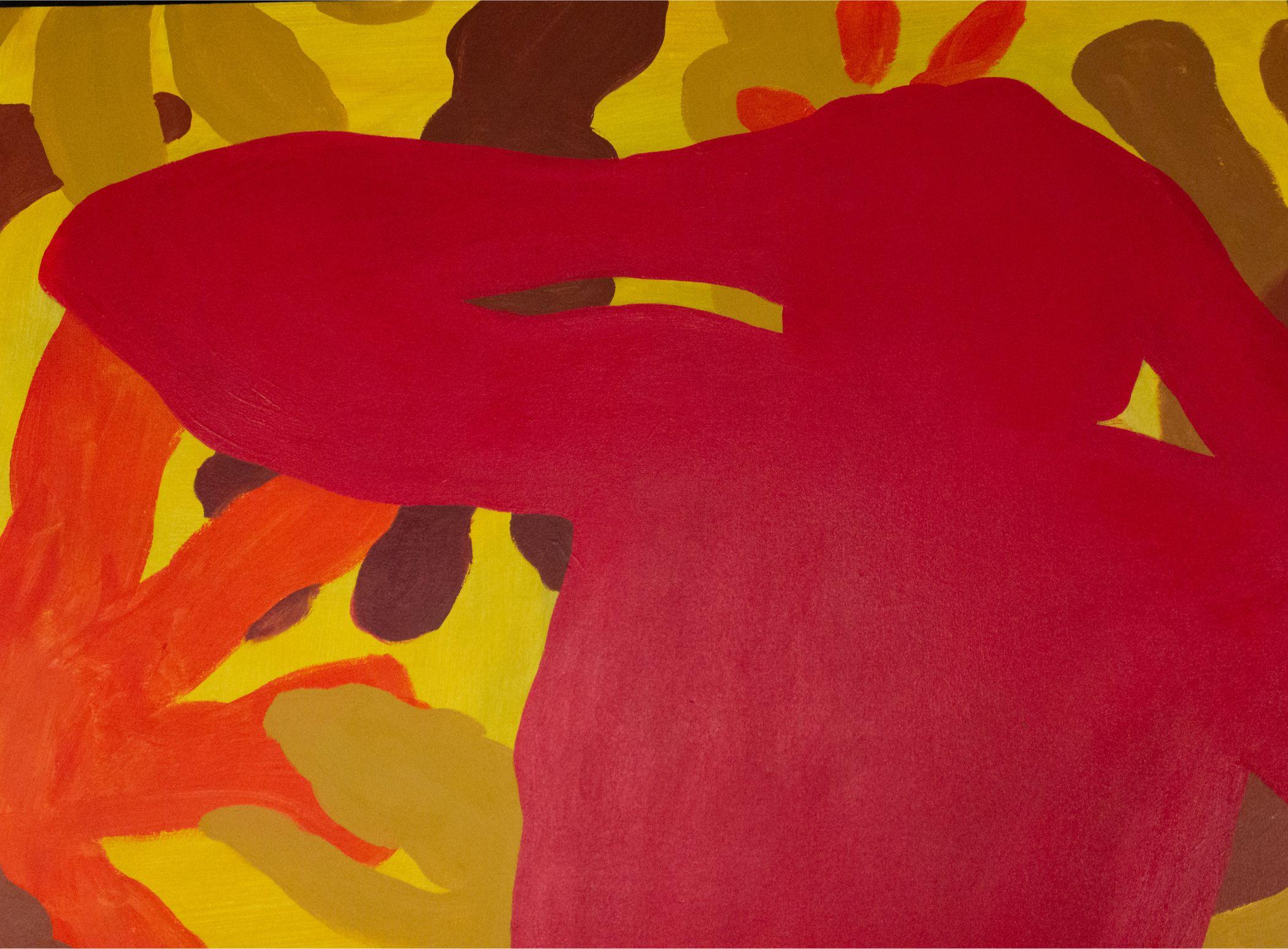 Hand-Painted American Abstract Pop Art Oil Painting For Sale