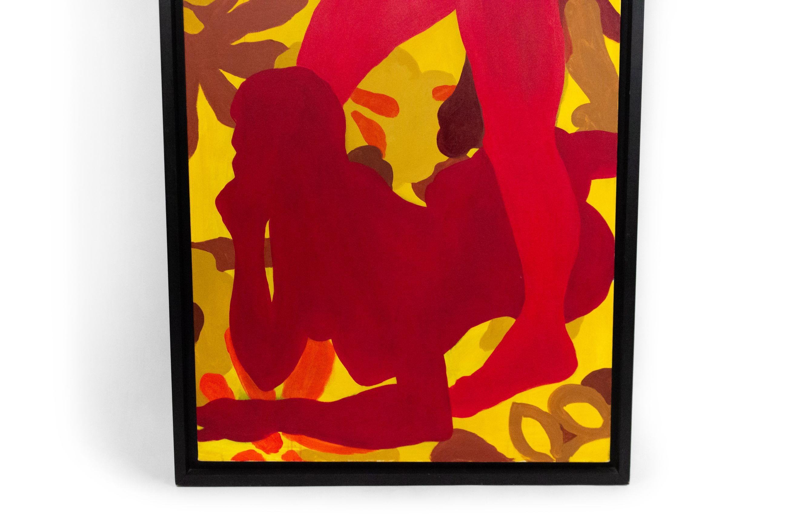 American Abstract Pop Art Oil Painting In Good Condition For Sale In Queens, NY