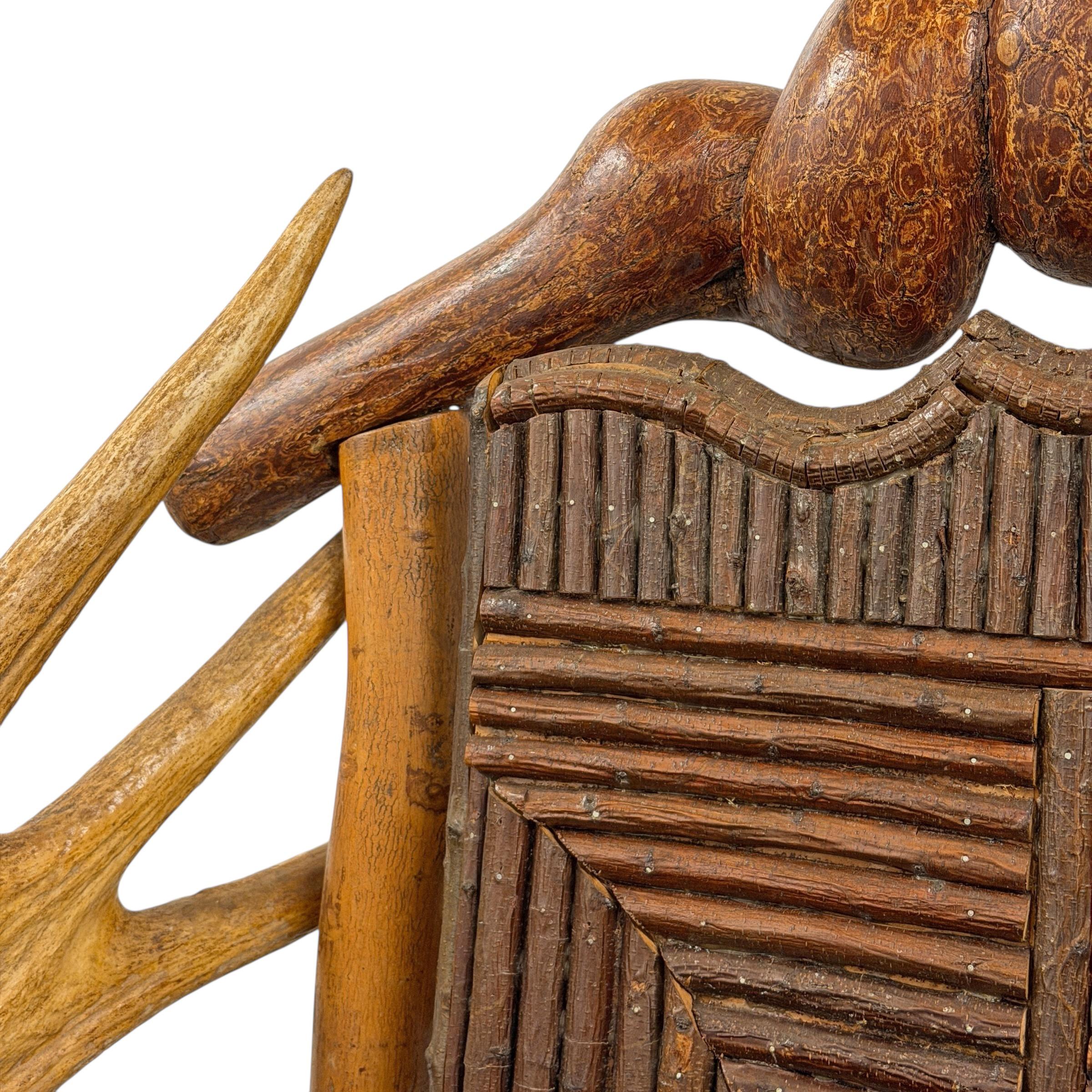 Poltrona americana in corno d'alce in stile Adirondack in vendita 2