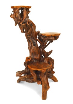 Rustic Adirondack Root Pedestals
