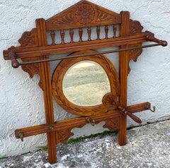 American Aesthetic Hanging Mirrored Hall Rack