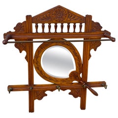 American Aesthetic Hanging Mirrored Hall Rack