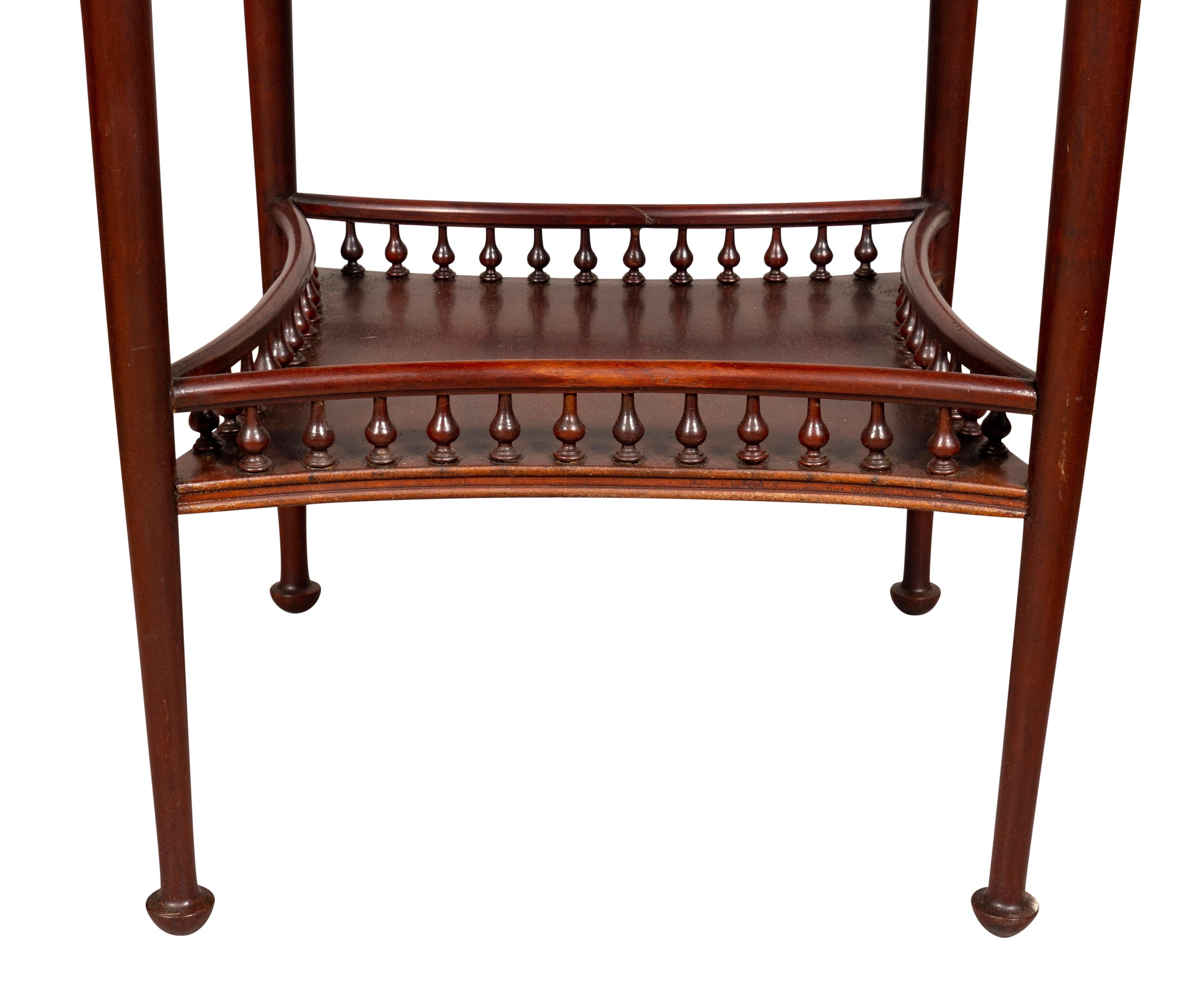 American Aesthetic Mahogany and Inlaid Table For Sale 8