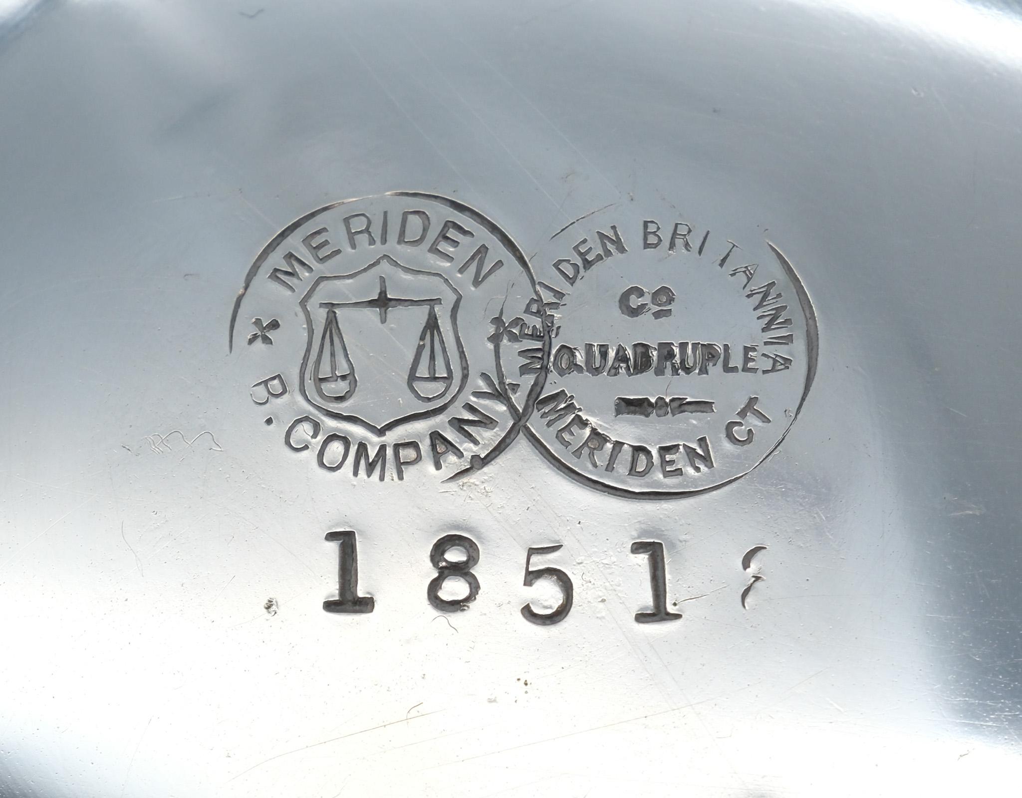 Juego de té plateado American Aesthetic Movement De Meriden B Company en venta 3