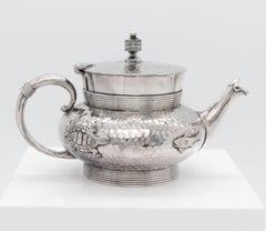 American Aesthetic Movement Versilbertes Teeset von Meriden B Company