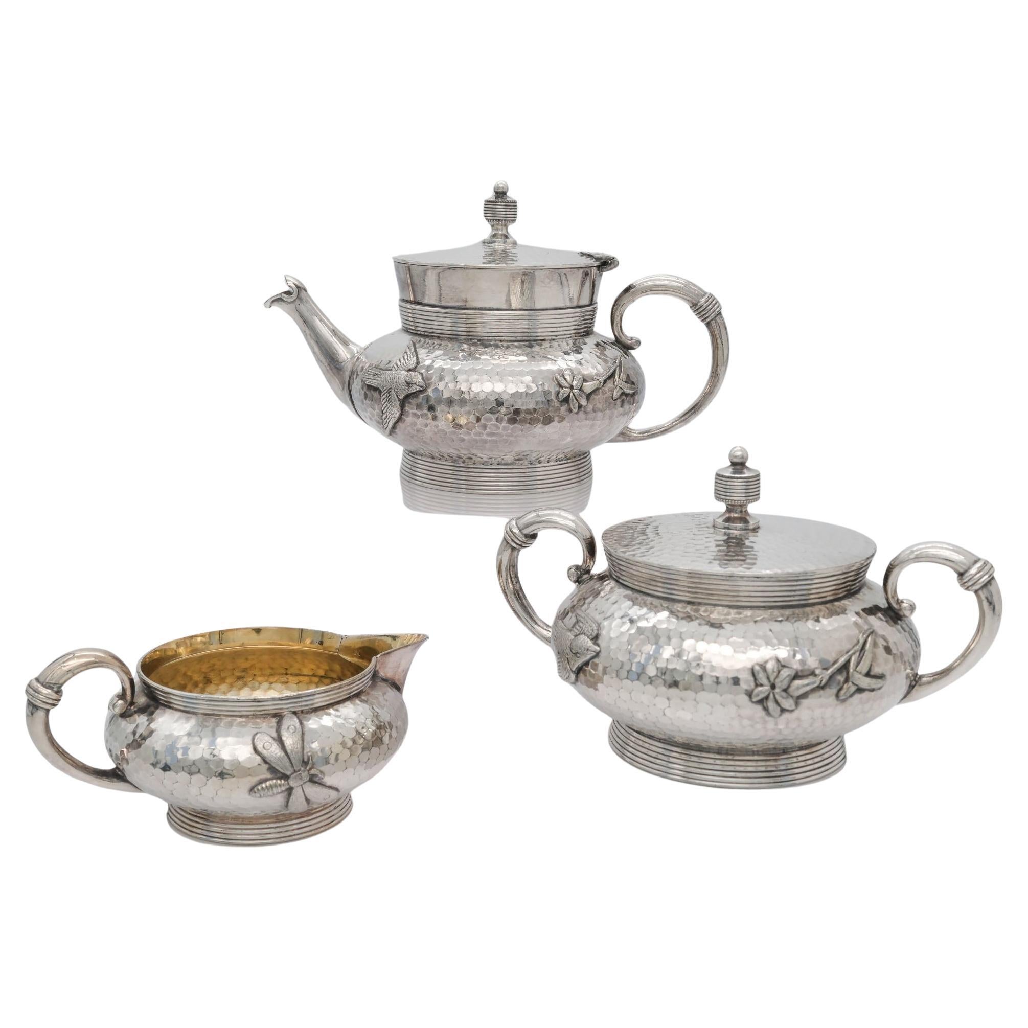 American Aesthetic Movement Silver Plated Tea Set By Meriden B Company