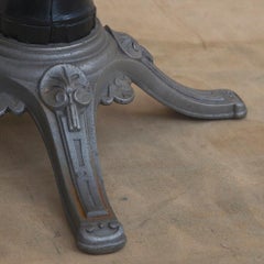 American Aesthetic Movement Swivel Stool with Cast Iron and Wood Base