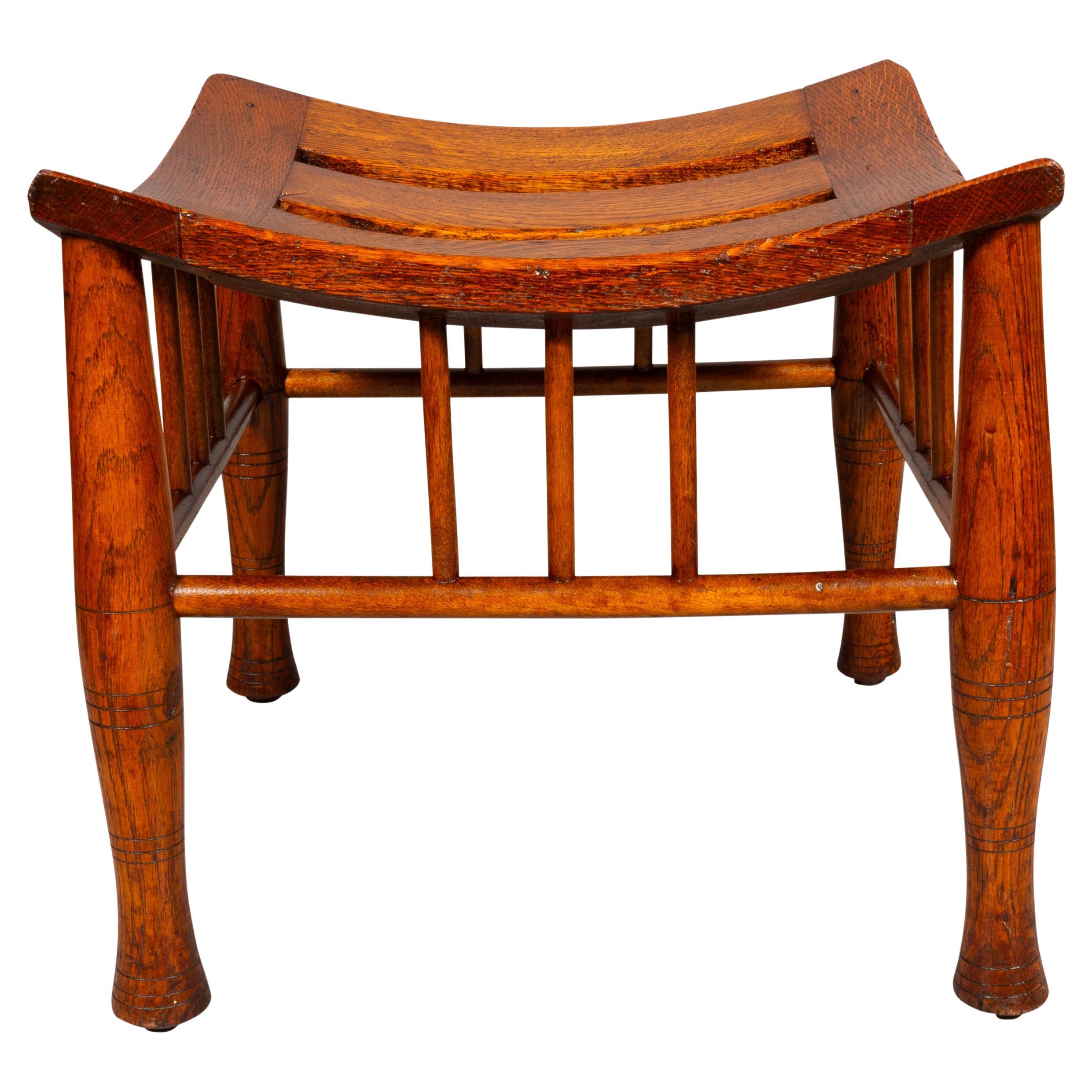 American Aesthetic Oak Thebes Stool For Sale