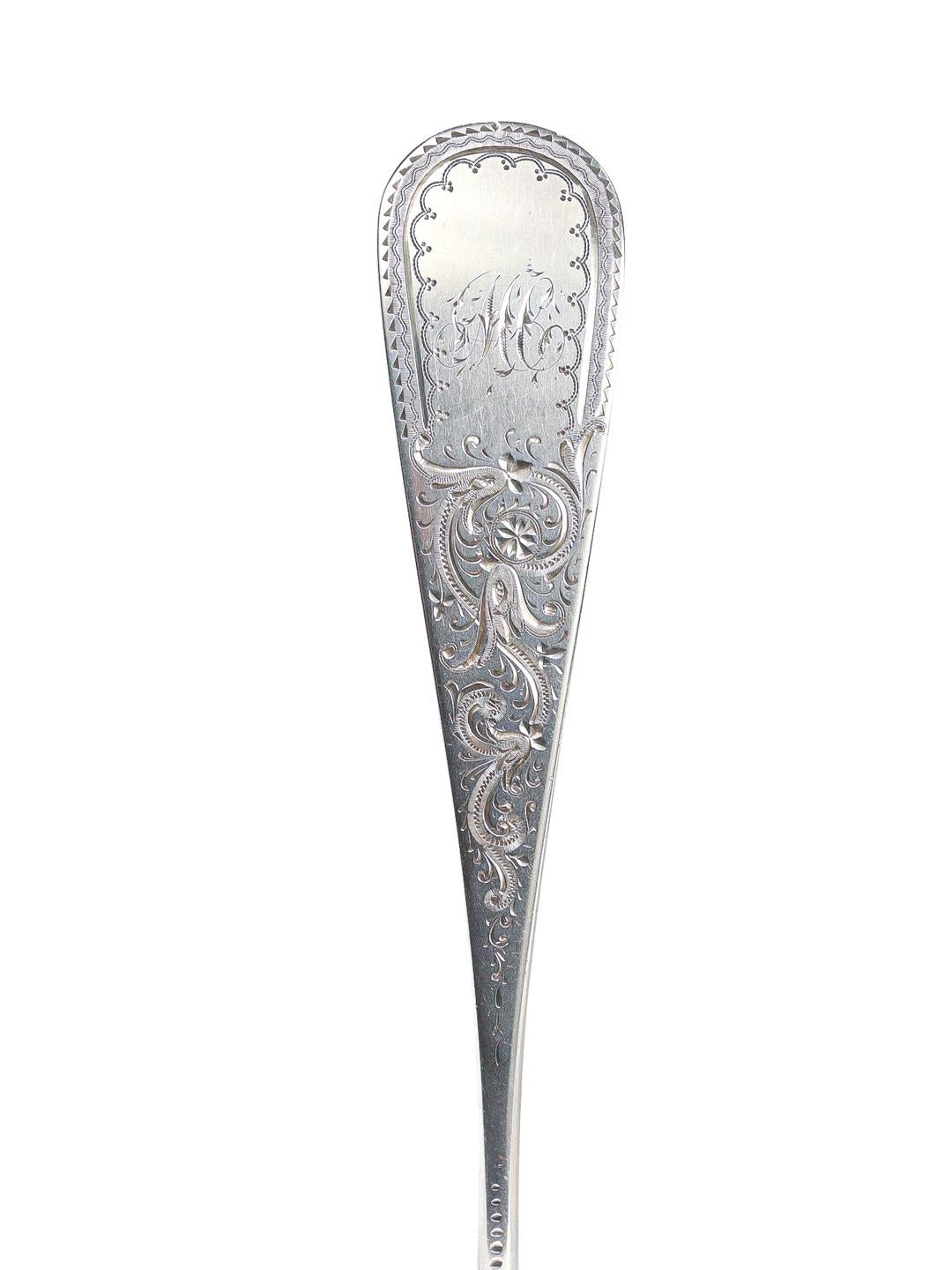 Cucchiaio da portata in argento massiccio del periodo estetico americano R. & W. Wilson Brite Cut in vendita 6