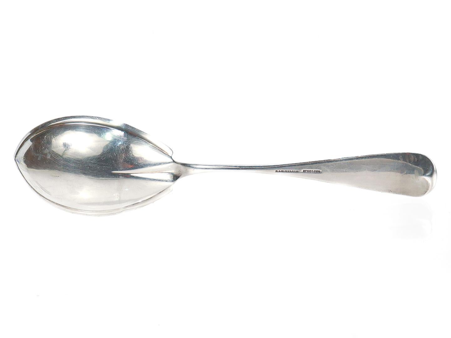 American Aesthetic Period R. & W. Wilson Brite Cut Sterling Silver Serving Spoon For Sale 4