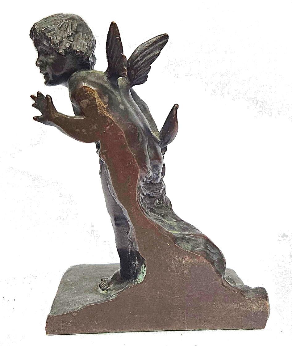 American Aestheticism, Griffoul Foundry Sculptural Bronze Bookends, Early XX C. For Sale 5
