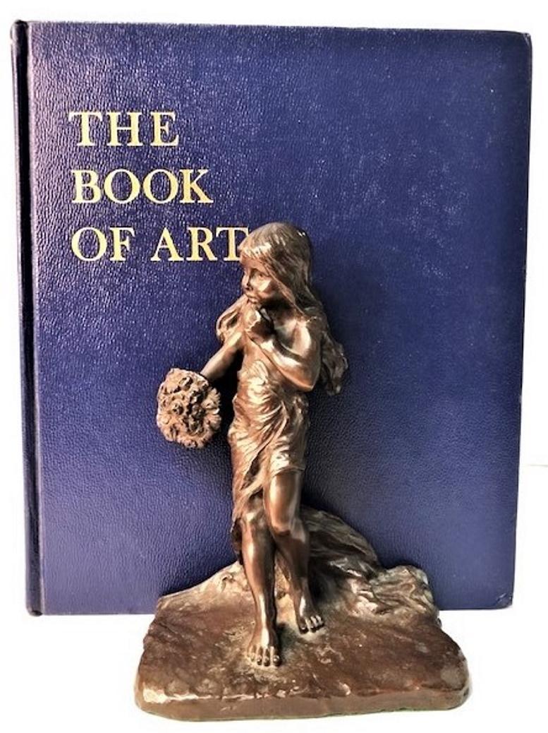 20th Century American Aestheticism, Griffoul Foundry Sculptural Bronze Bookends, Early XX C. For Sale