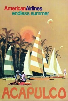 American Airlines - Acapulco Original Poster, 1971