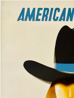 AMERICAN AIRLINES - CALIFORNIA TEXAS Original Vintage Airline Travel Poster