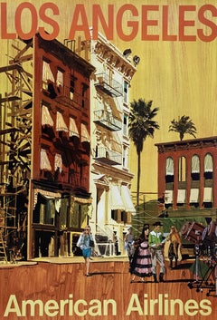 American Airlines - Los Angeles Original Poster by Van Kaufman, 1960