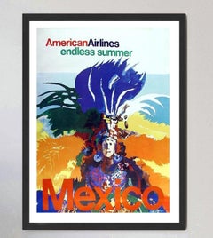 American Airlines - Cartel original de México, de Harry Bertschmann, 1971