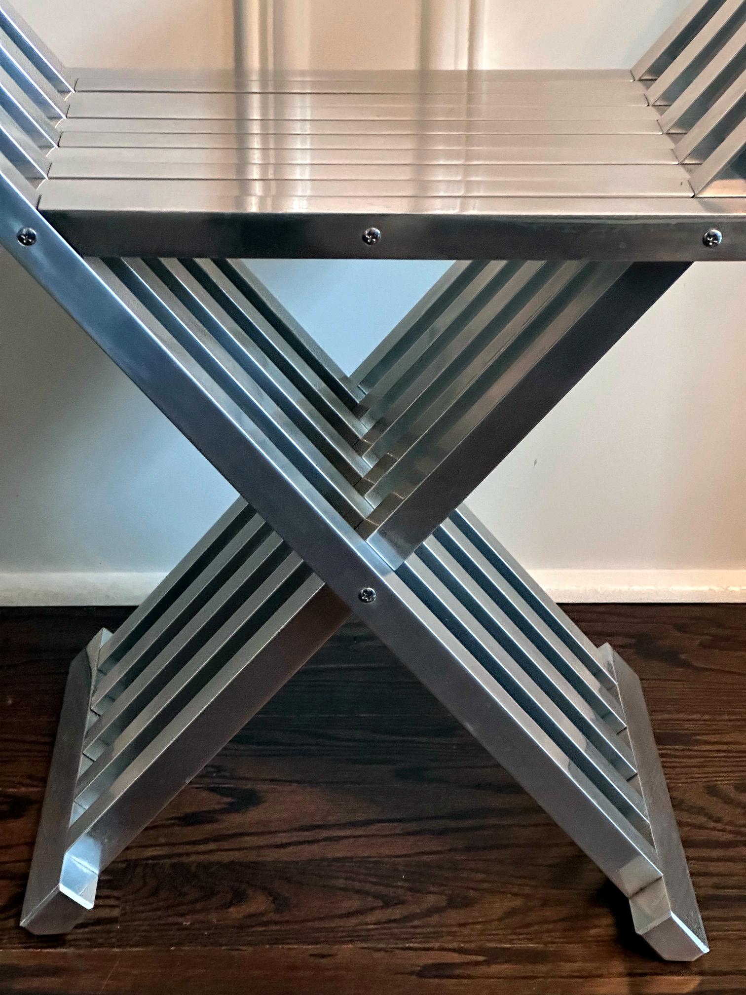 American Aluminum Folding Chair by John Vesey For Sale 6