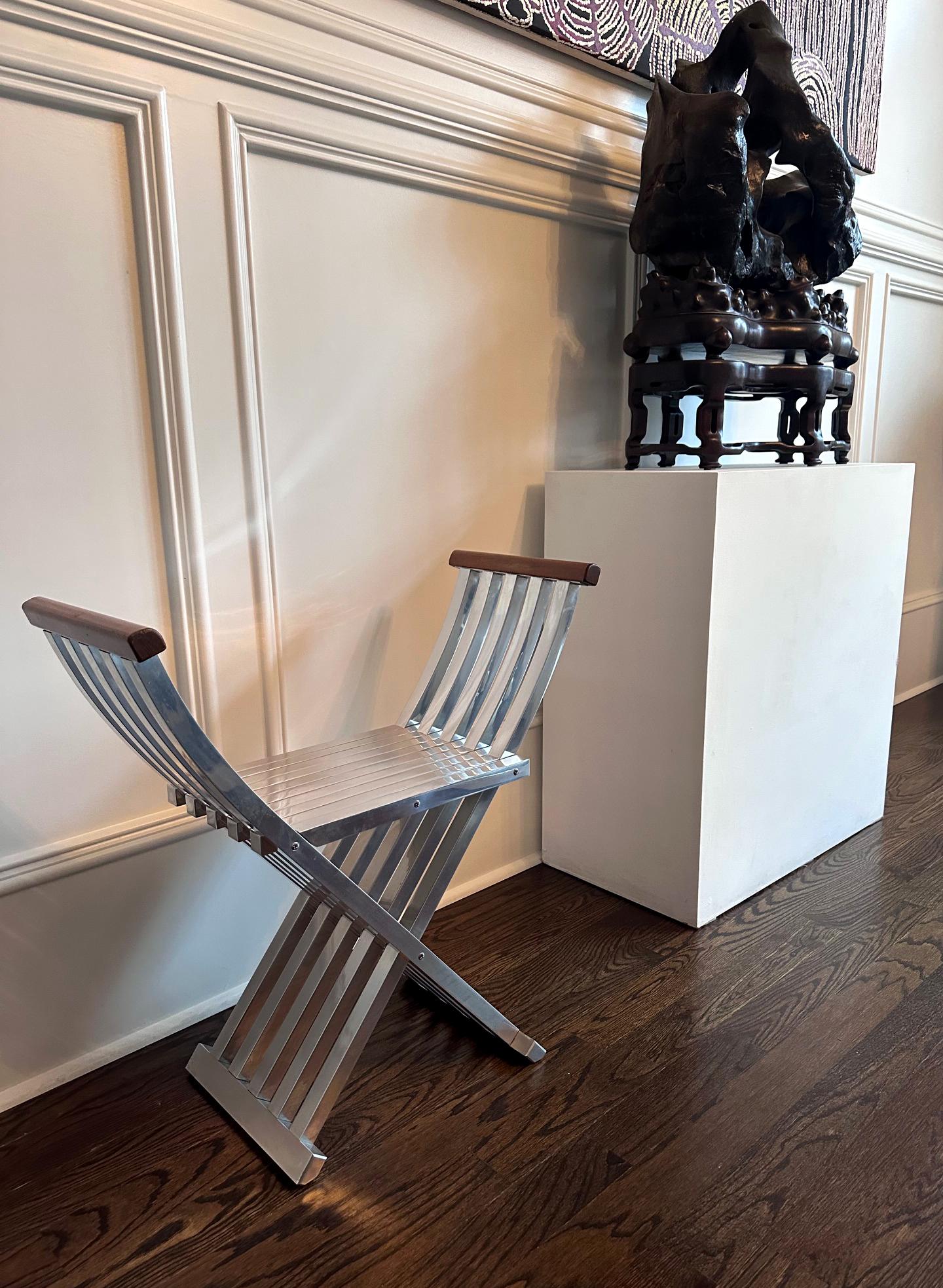 American Aluminum Folding Chair by John Vesey For Sale 8