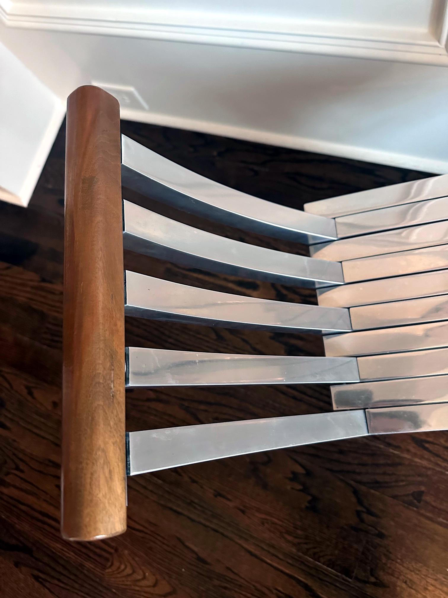 American Aluminum Folding Chair by John Vesey For Sale 7