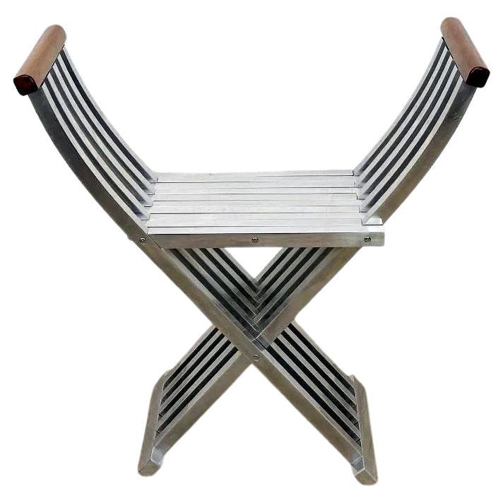 Mid-Century Modern American Aluminum Folding Chair by John Vesey For Sale