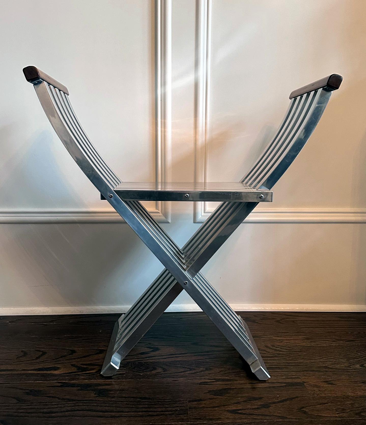 American Aluminum Folding Chair by John Vesey For Sale 1