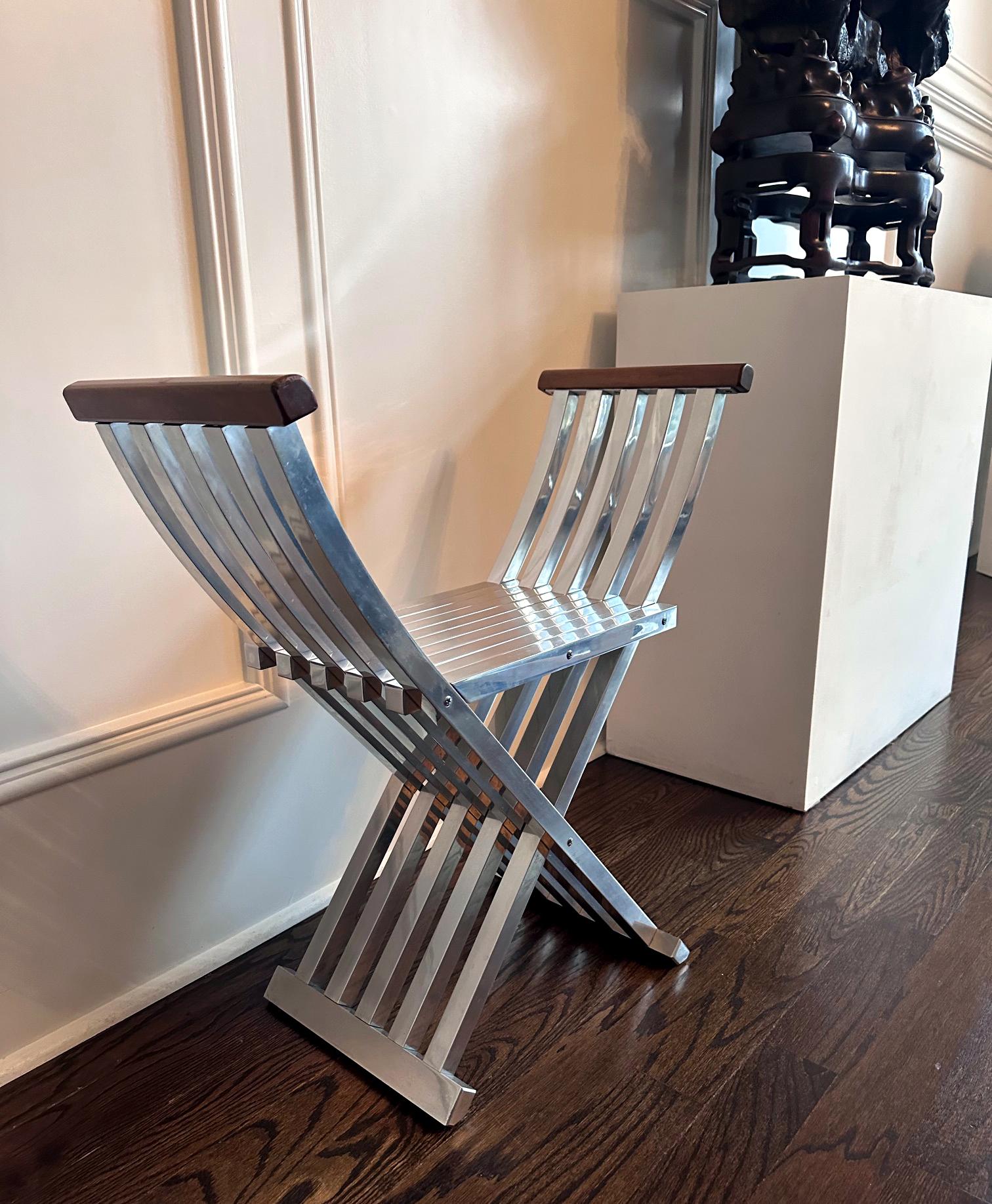 American Aluminum Folding Chair by John Vesey For Sale 3