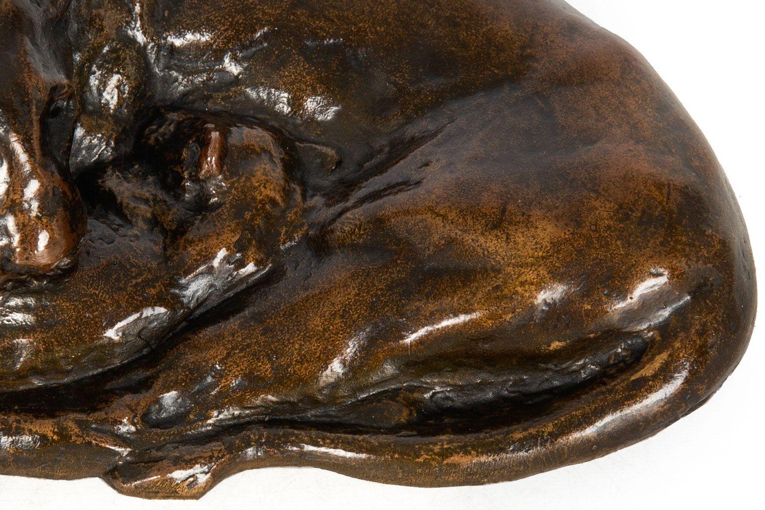 American Anna Vaughn Hyatt Huntington “Lioness and Cubs” Bronze Sculpture For Sale 2