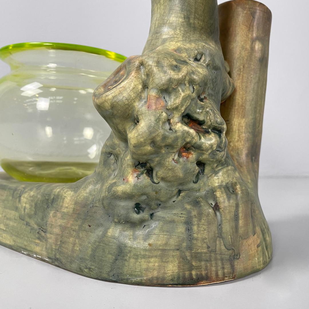 American antique ceramic glass ornamental aquarium Weller Loranger, early 1900s For Sale 10