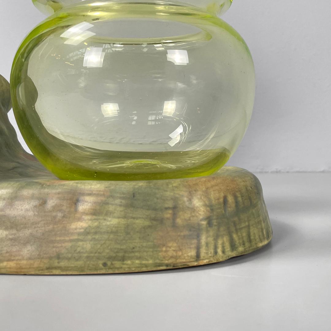 American antique ceramic glass ornamental aquarium Weller Loranger, early 1900s For Sale 11