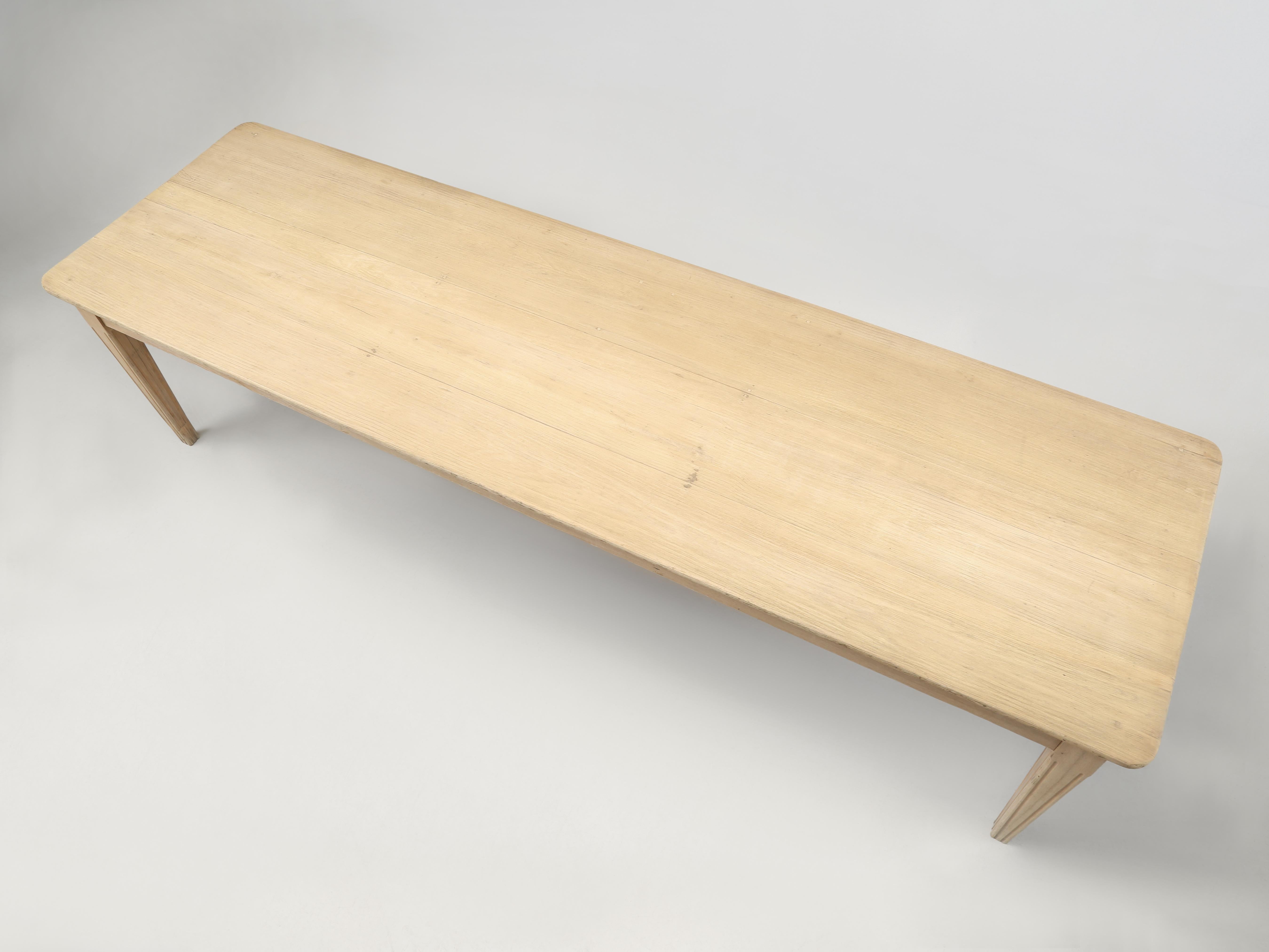 Table de ferme américaine ancienne 10' Long Seats (10) Confortablement restaurée c1930s Bon état - En vente à Chicago, IL