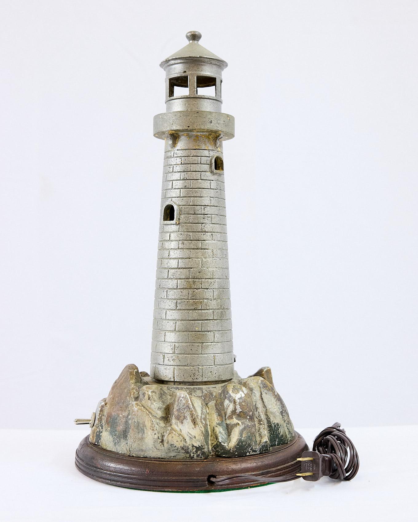 Métal Lampe de phare américaine ancienne, vers 1910 en vente