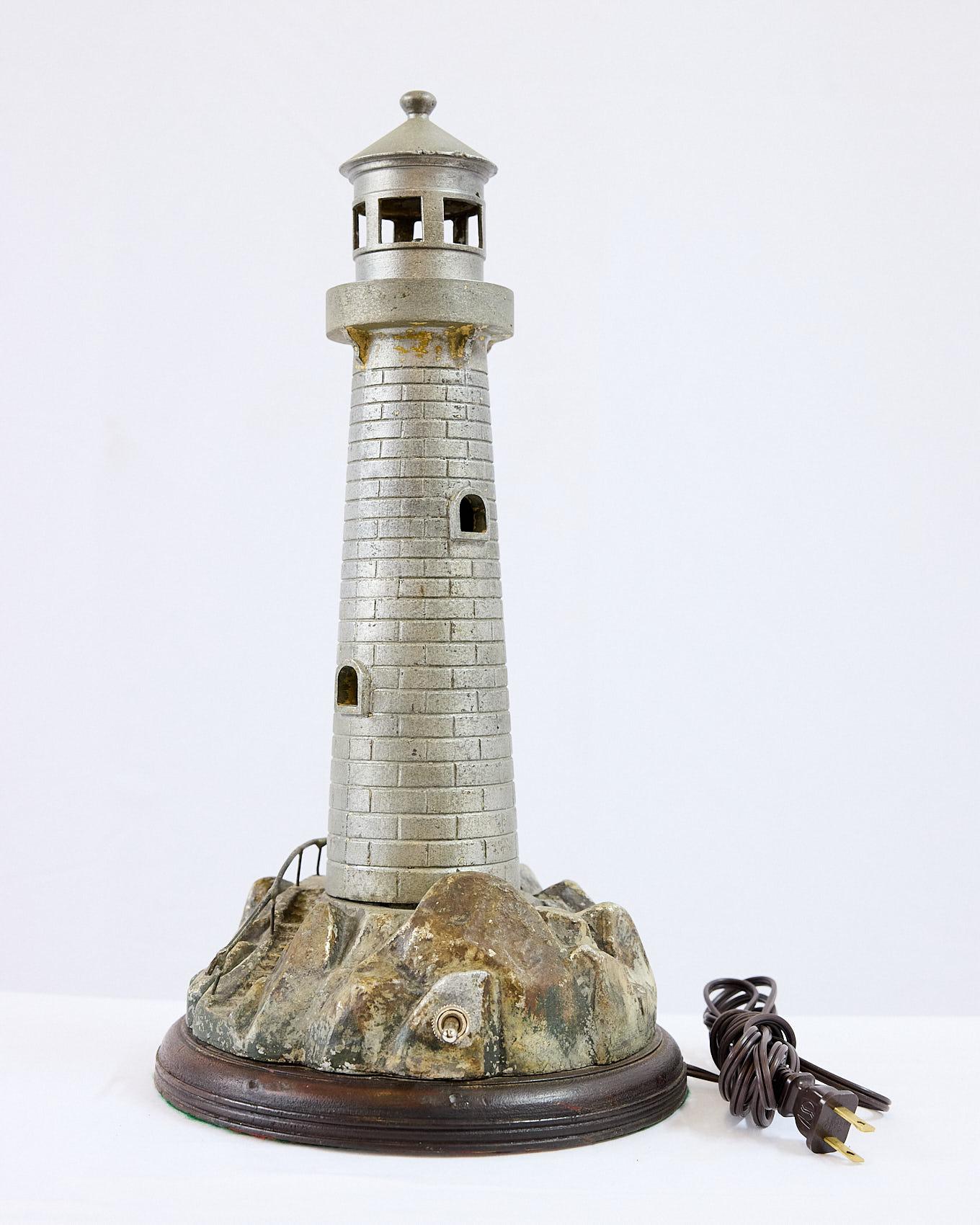 Lampe de phare américaine ancienne, vers 1910 en vente 1