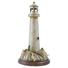 American Antique Lighthouse Sculpture Lamp, Circa 1910