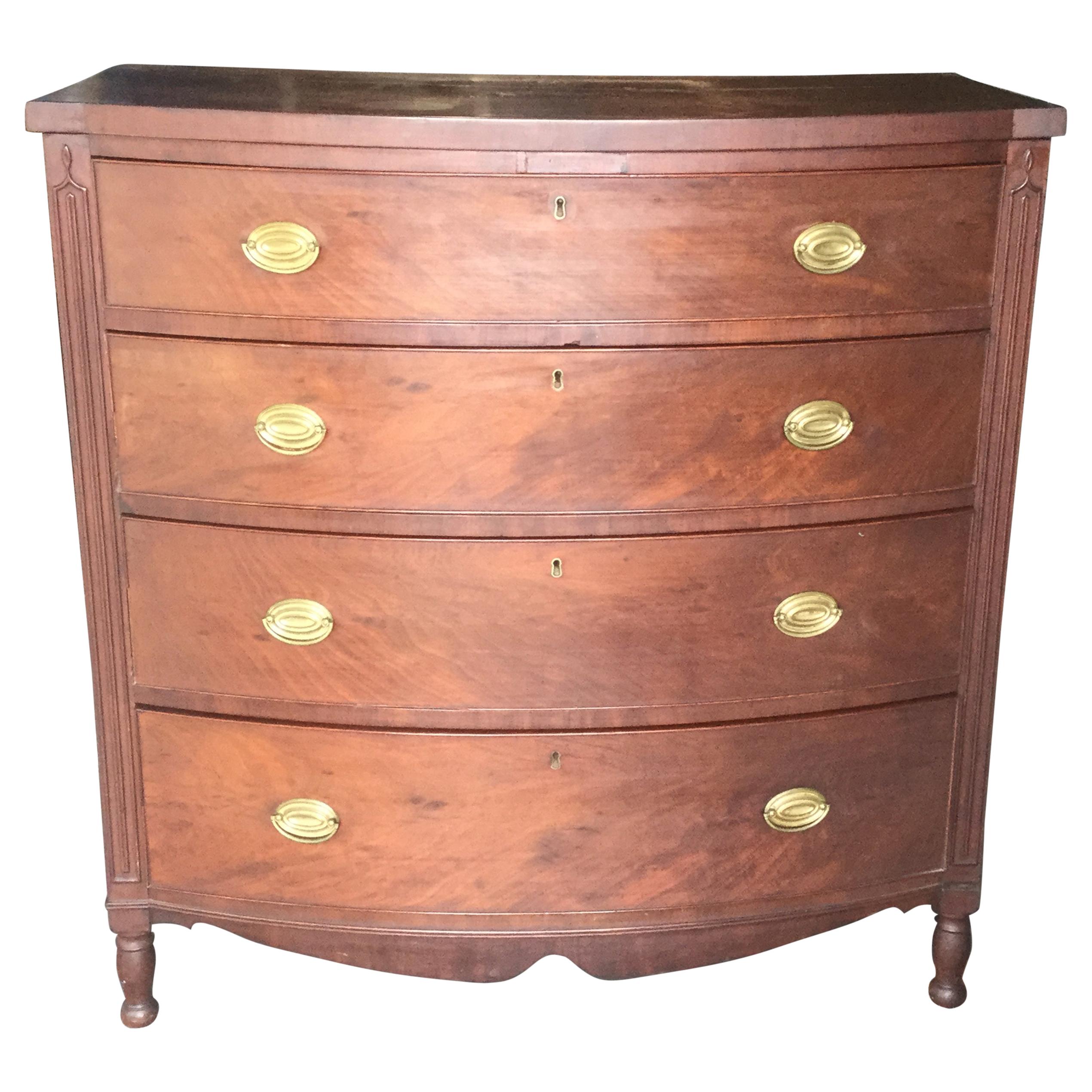 American Antique Mahogany Chest of Drawers For Sale