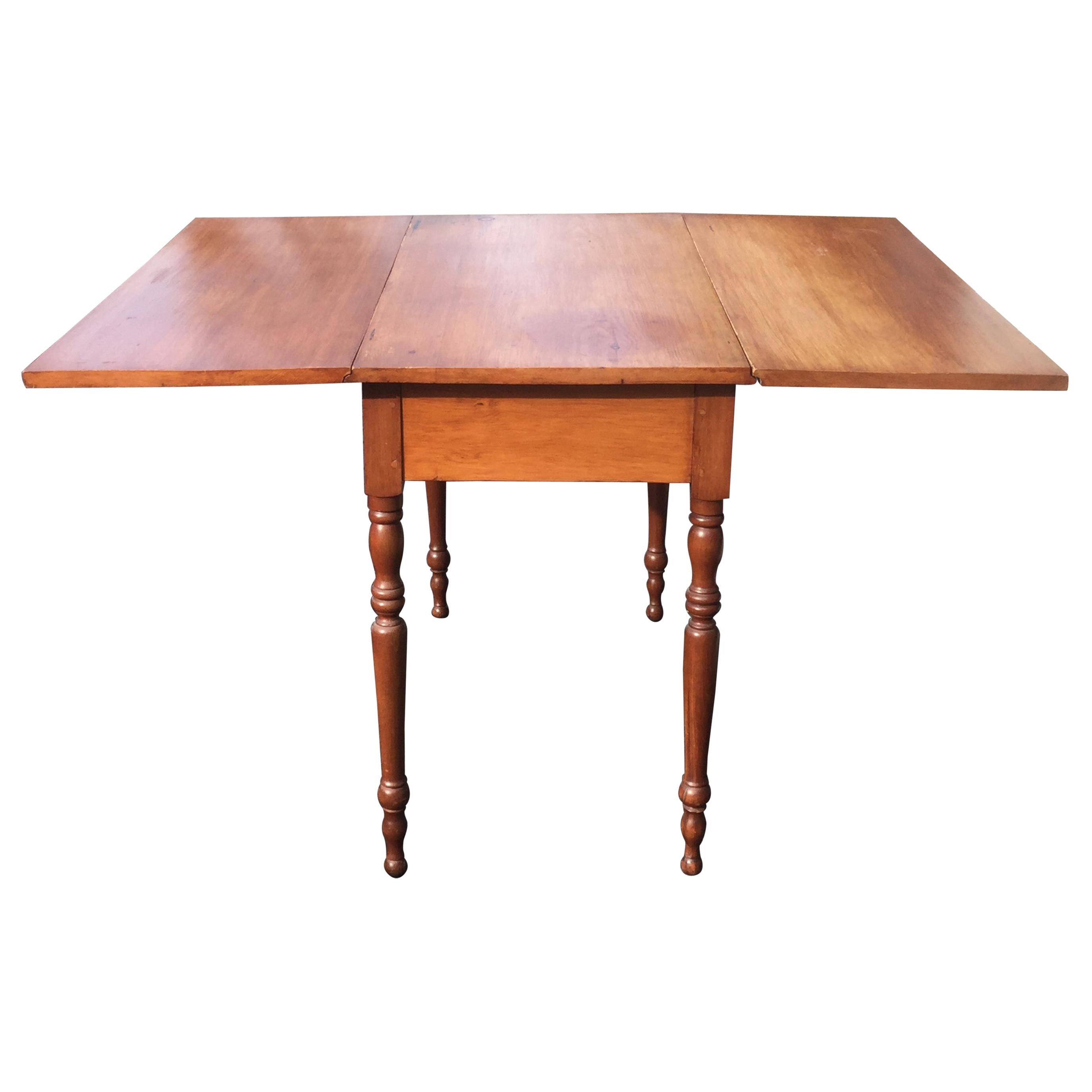 American Antique Maple Drop-Leaf Table For Sale