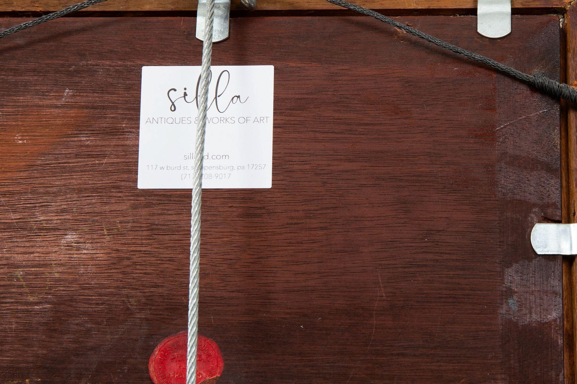 Peinture à l'huile américaine ancienne d'un paysage de soirée par George W. Drew en vente 13