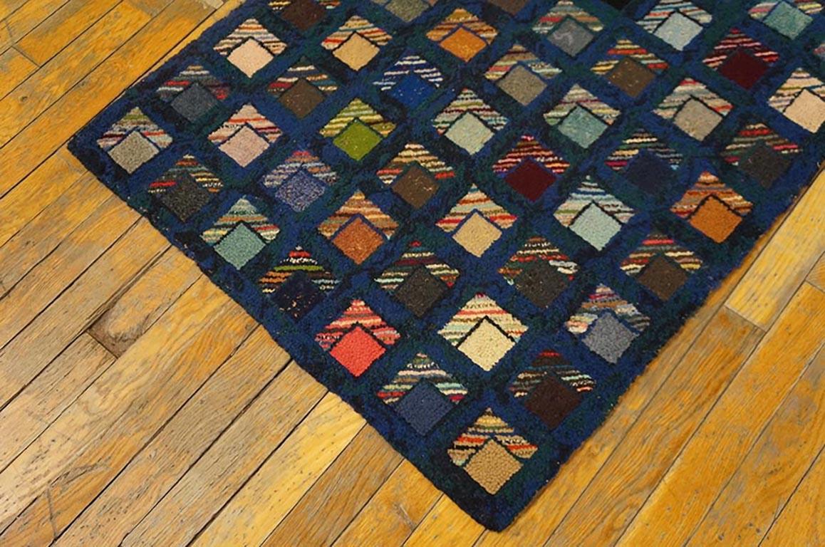Hand-Woven American Antique Rug 2'7