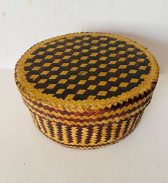 American Antique Woven Straw Box