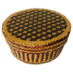 American Antique Woven Straw Box